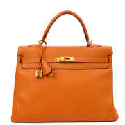 Picture of Hermes Tote Kelly 35 in Classic Orange, Togo Leather