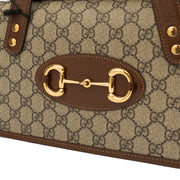 Picture of Gucci Top Handle Horsebit 1955 Tote in GG Supreme, Leather