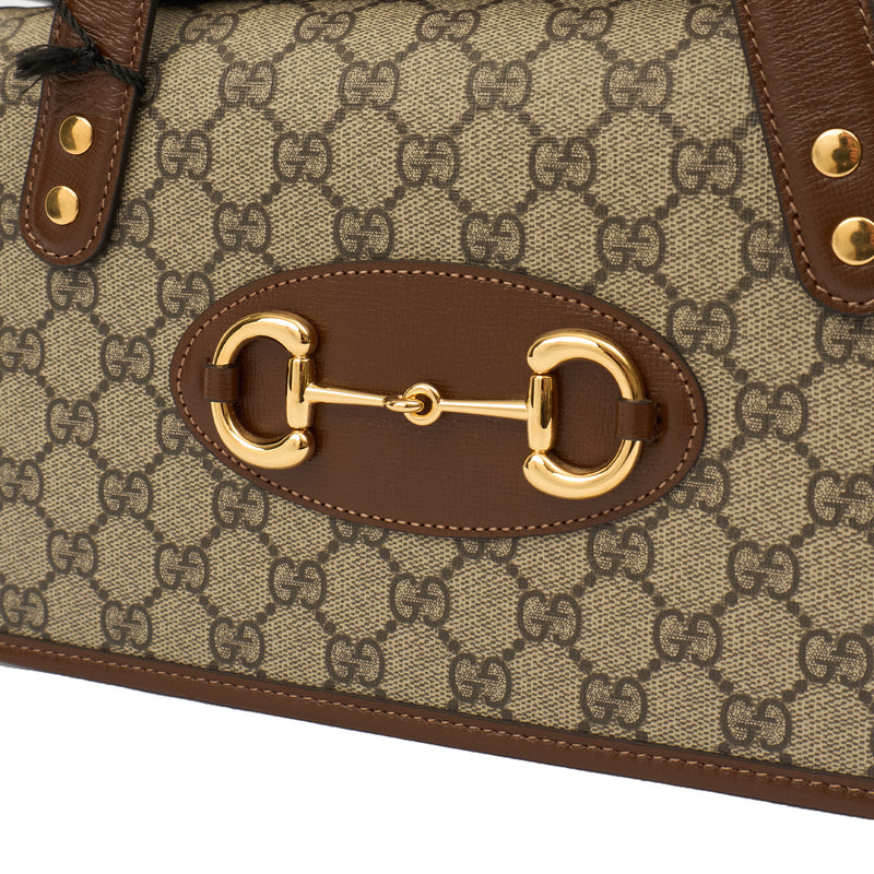 Picture of Gucci Top Handle Horsebit 1955 Tote in GG Supreme, Leather