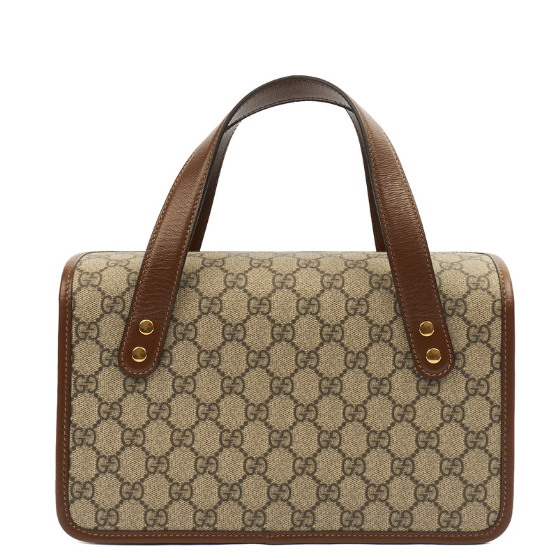 Picture of Gucci Top Handle Horsebit 1955 Tote in GG Supreme, Leather