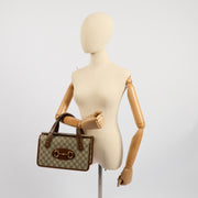 Picture of Gucci Top Handle Horsebit 1955 Tote in GG Supreme, Leather