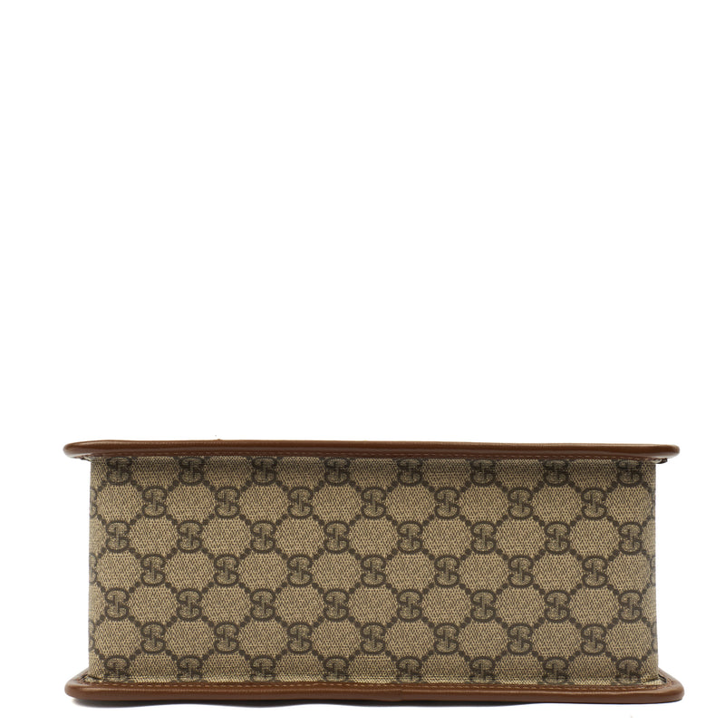 Picture of Gucci Top Handle Horsebit 1955 Tote in GG Supreme, Leather