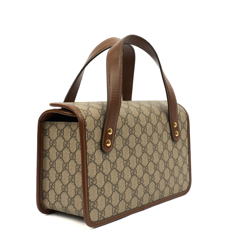 Picture of Gucci Top Handle Horsebit 1955 Tote in GG Supreme, Leather