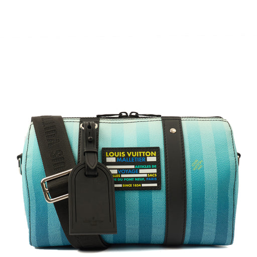 Picture of Louis Vuitton Cross Body City Keepall in Blue, Leather