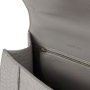 Picture of Balenciaga Top Handle Hourglass Top Handle Small in Grey, Exotic Effect Leather