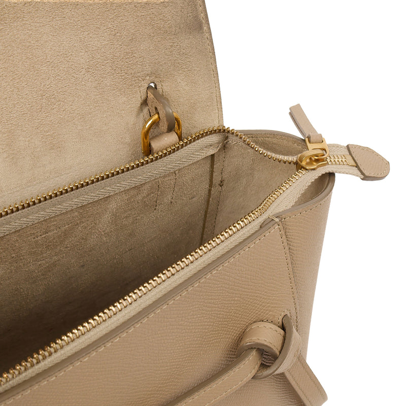Picture of Celine Top Handle Belt Bag - Nano in Cream, Box Calfskin
