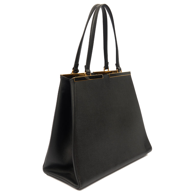 Picture of Fendi Shoulder Bag 2Jour - Medium  in Black, Leather