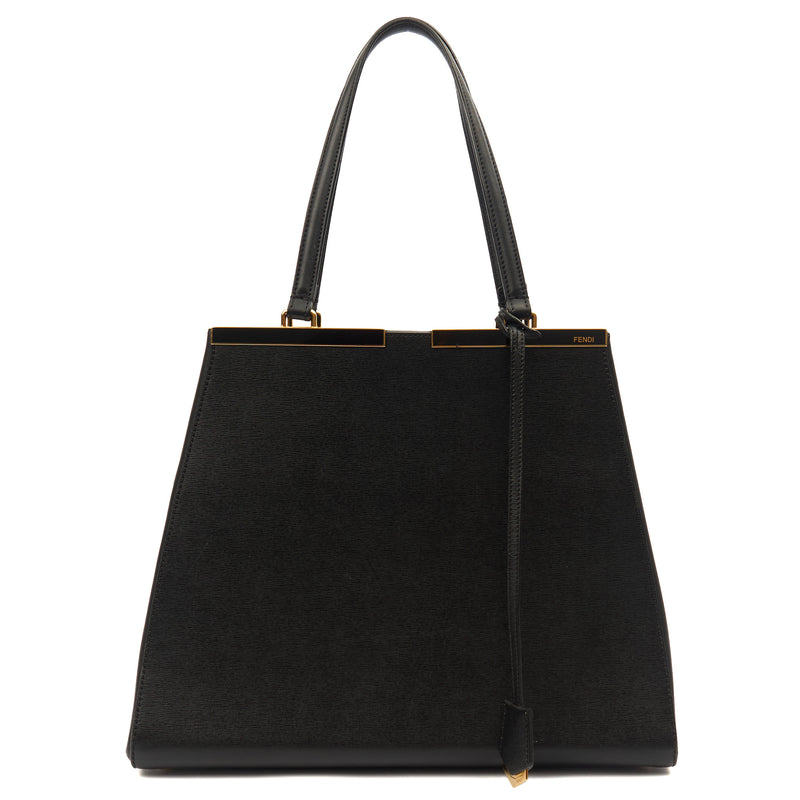 Picture of Fendi Shoulder Bag 2Jour - Medium  in Black, Leather