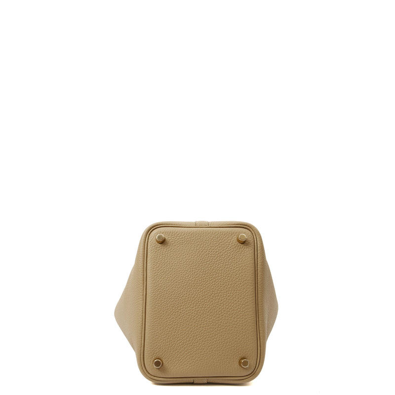 Picture of Hermes Tote Picotin 18 in Trench, Clemence Leather
