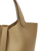 Picture of Hermes Tote Picotin 18 in Trench, Clemence Leather