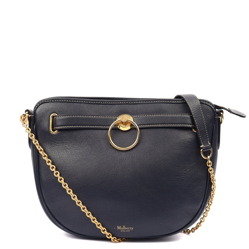 Picture of Mulberry Cross Body Brockwell in Navy, Calfskin Leather