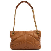 Picture of Saint Laurent Shoulder Bag Puffer - Medium in Brown, Leather