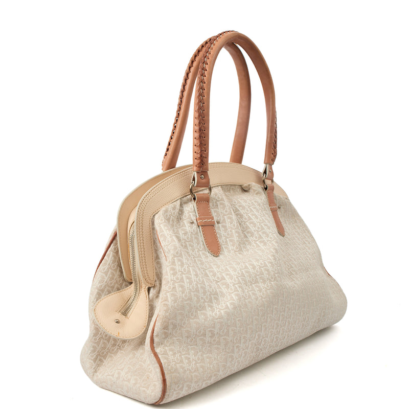 Picture of Christian Dior Shoulder Bag My Dior Frame Bag in Neutral, Fabric