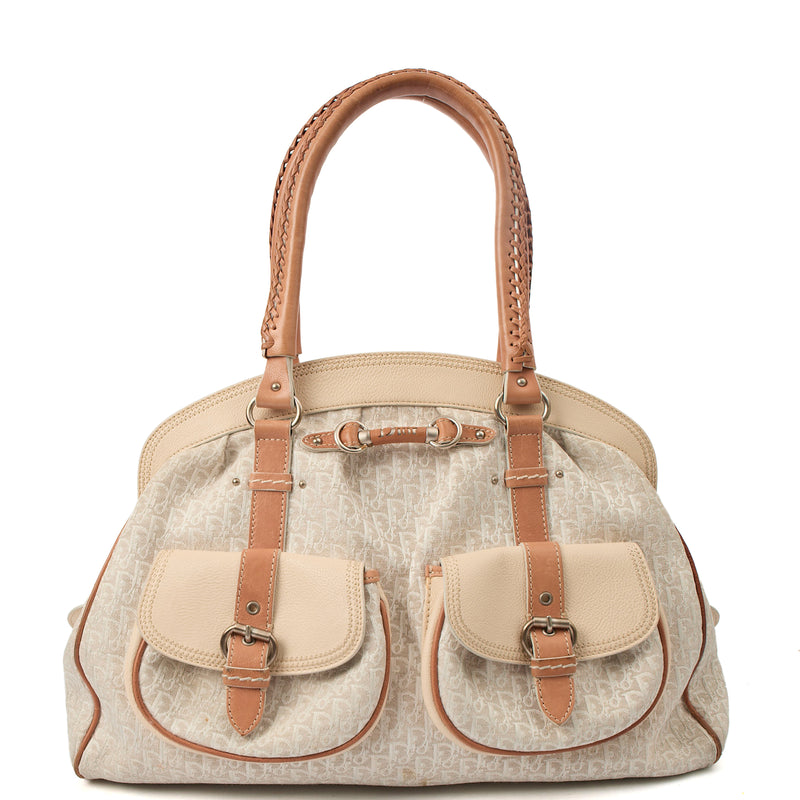 Picture of Christian Dior Shoulder Bag My Dior Frame Bag in Neutral, Fabric