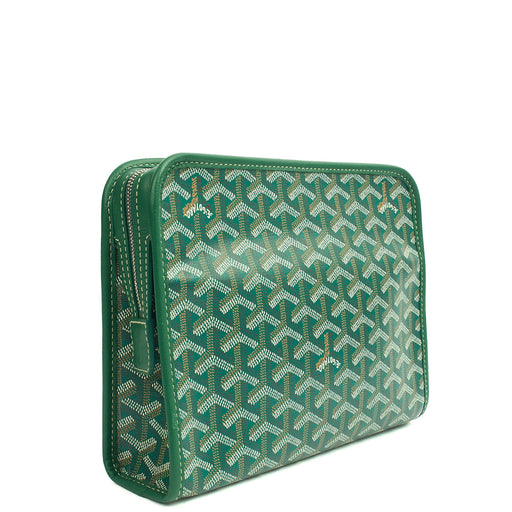 Picture of Goyard Clutch Jouvence Toiletry Pouch MM in Green, Leather