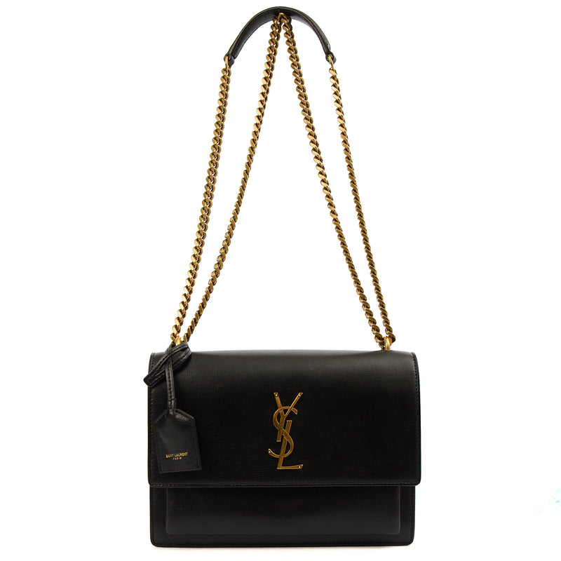 Picture of Saint Laurent Cross Body Sunset - Medium in Black, Leather