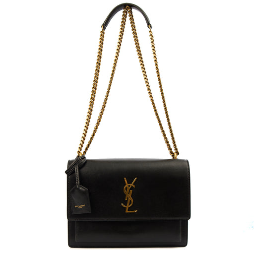 Picture of Saint Laurent Cross Body Sunset - Medium in Black, Leather