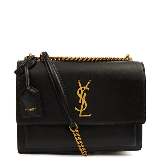Picture of Saint Laurent Cross Body Sunset - Medium in Black, Leather