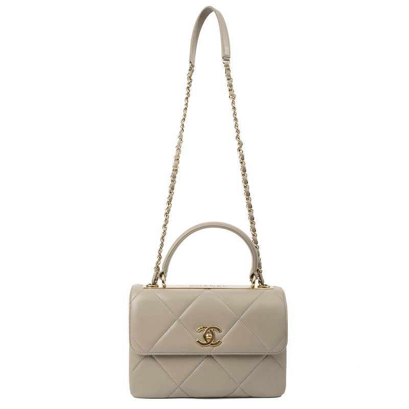 Picture of Chanel Top Handle Trendy CC in Grey, Lambskin Leather