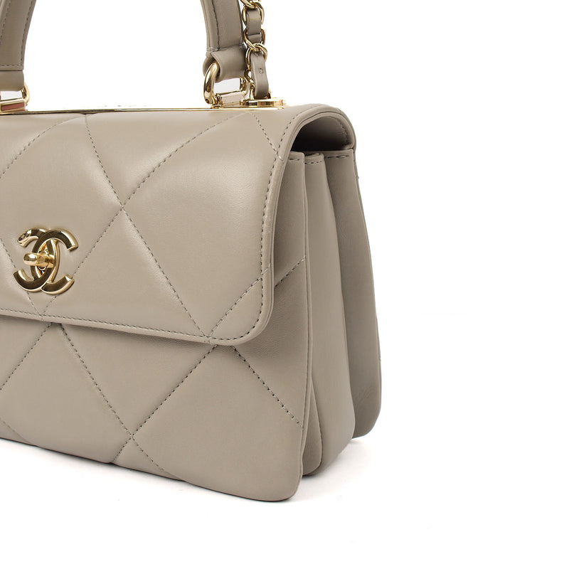 Picture of Chanel Top Handle Trendy CC in Grey, Lambskin Leather