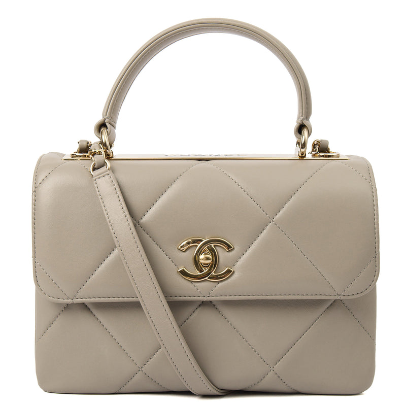 Picture of Chanel Top Handle Trendy CC in Grey, Lambskin Leather