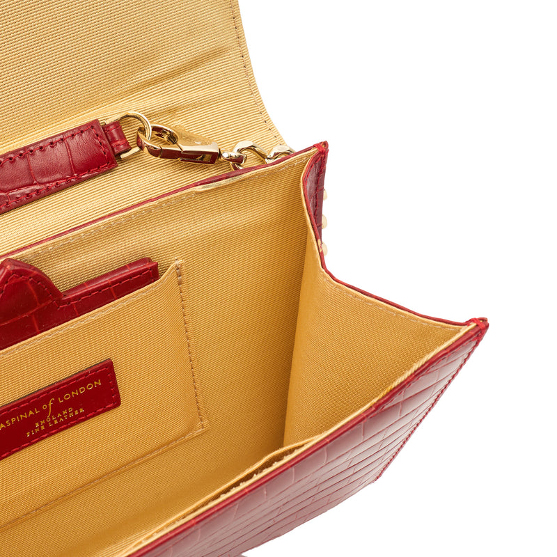 Picture of Aspinal of London Cross Body Mayfair - Mini in Red, invalid