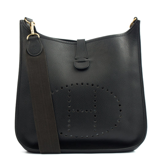 Picture of Hermes Cross Body Evelyne 33 in Black, Togo Leather