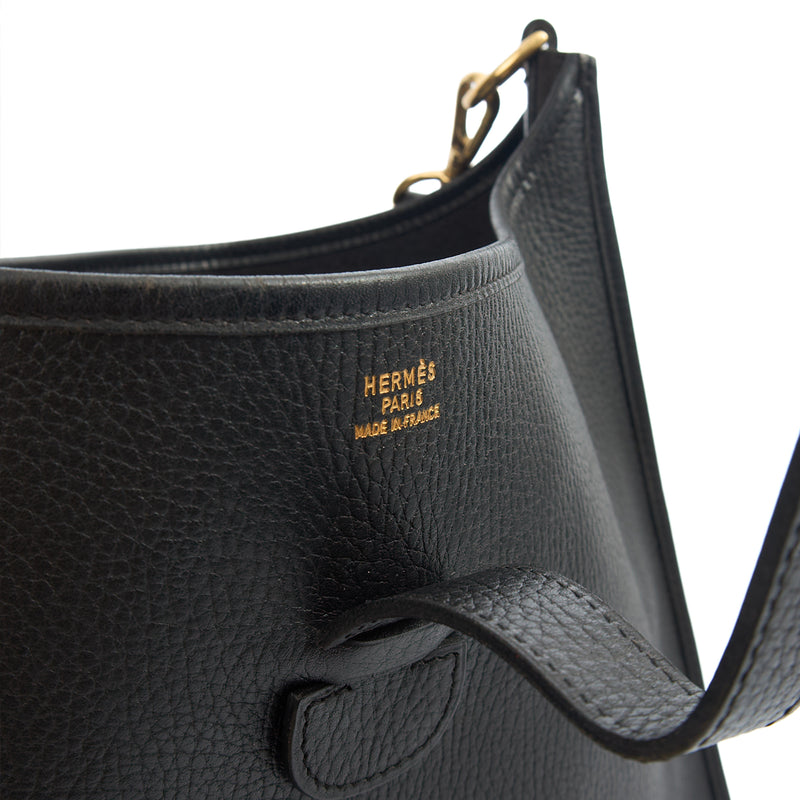 Picture of Hermes Cross Body Evelyne 33 in Black, Togo Leather