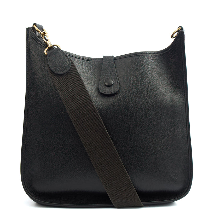 Picture of Hermes Cross Body Evelyne 33 in Black, Togo Leather