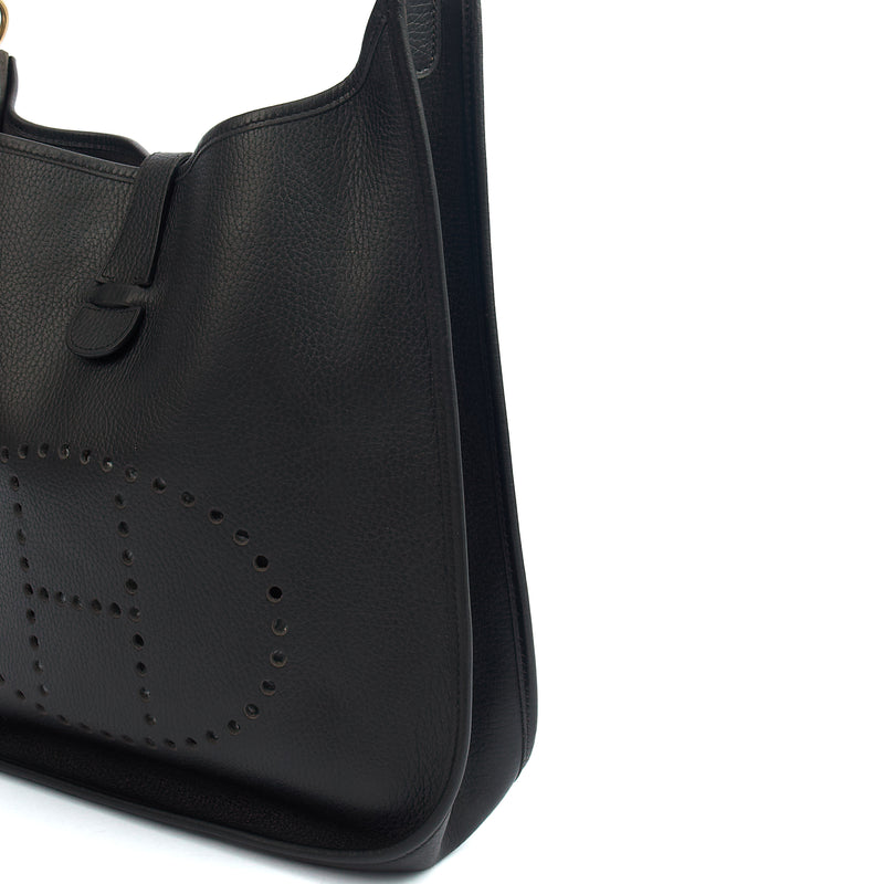 Picture of Hermes Cross Body Evelyne 33 in Black, Togo Leather