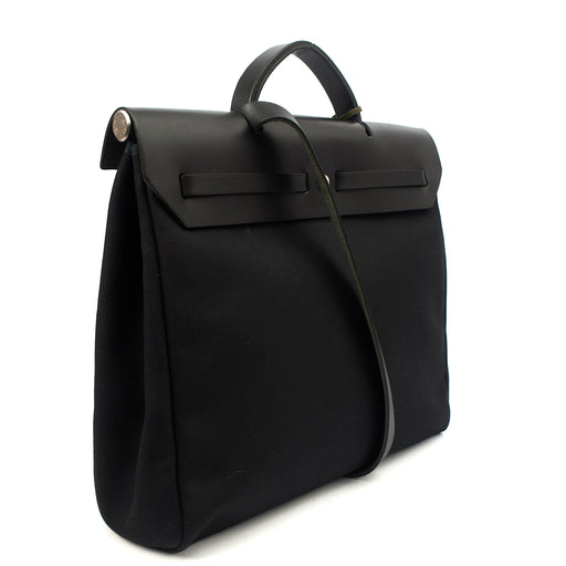 Picture of Hermes Tote Herbag Zip 39 in Black, Fabric