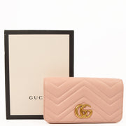 Picture of Gucci Cross Body Marmont Wallet On Chain in Bronze, Exotic Effect Leather