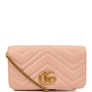 Picture of Gucci Cross Body Marmont Wallet On Chain in Bronze, Exotic Effect Leather