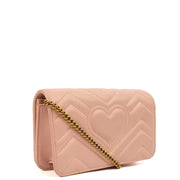 Picture of Gucci Cross Body Marmont Wallet On Chain in Bronze, Exotic Effect Leather