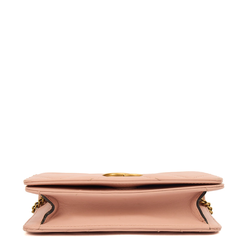 Picture of Gucci Cross Body Marmont Wallet On Chain in Bronze, Exotic Effect Leather