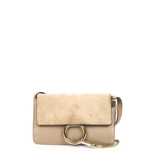 Picture of Chloe Cross Body Faye - Wallet on Strap in Motty Grey, Calfskin Leather