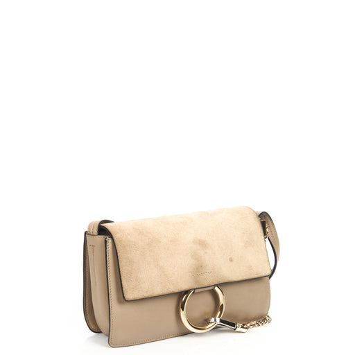 Picture of Chloe Cross Body Faye - Wallet on Strap in Motty Grey, Calfskin Leather