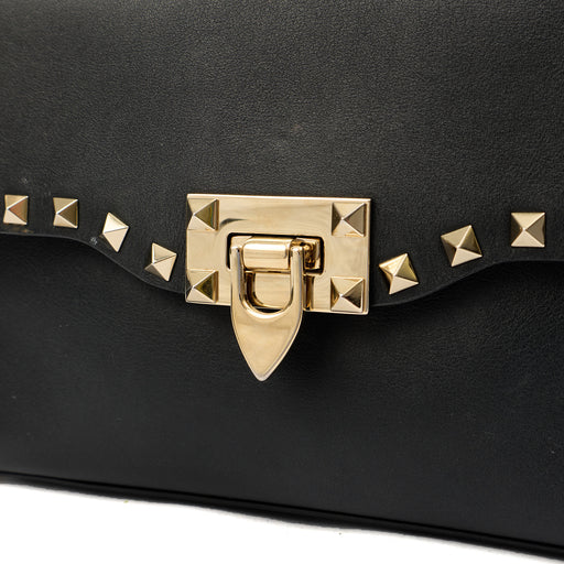 Picture of Valentino Cross Body Rockstud Crossbody Bag - Small in Black, Leather