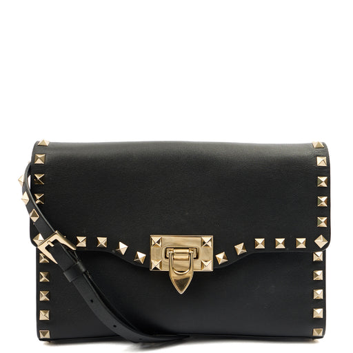 Picture of Valentino Cross Body Rockstud Crossbody Bag - Small in Black, Leather