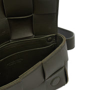 Picture of Bottega Veneta Cross Body Cassette Belt Bag in Green, Intrecciato Nappa