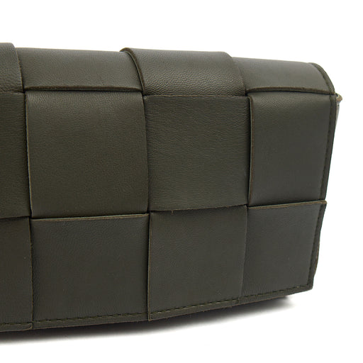 Picture of Bottega Veneta Cross Body Cassette Belt Bag in Green, Intrecciato Nappa
