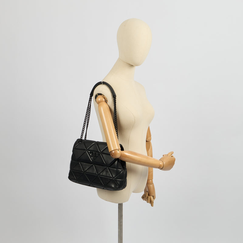 Prada Shoulder Bag Spectrum Zip Shoulder Bag in Black, Calfskin