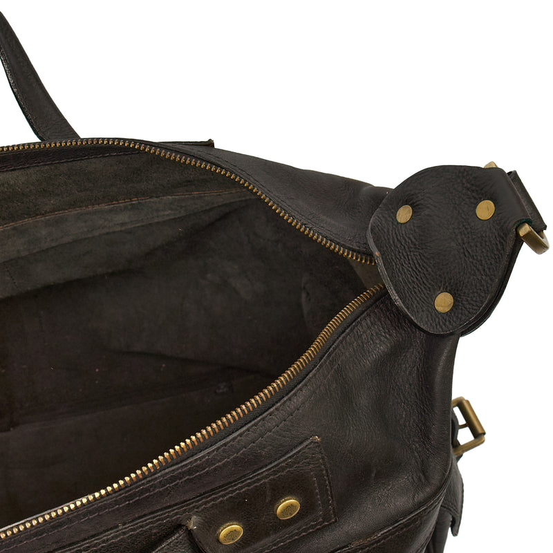 Picture of Mulberry Soft Sided Eastwood  in Black, Leather