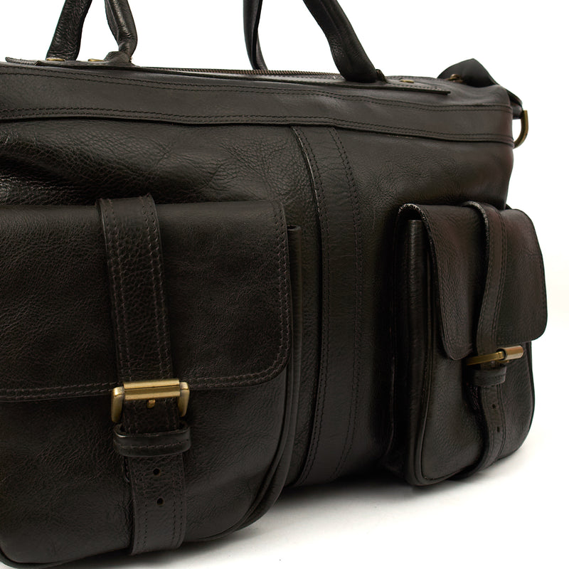 Picture of Mulberry Soft Sided Eastwood  in Black, Leather