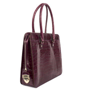 Picture of Aspinal of London Tote Tote in Purple, Exotic Effect Leather