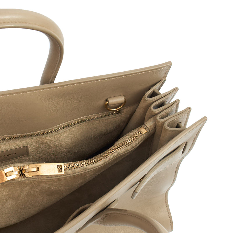 Picture of Saint Laurent Top Handle Sac de Jour in Grey, Leather