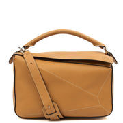 Picture of Loewe Top Handle Puzzle - Medium in Light Caramel, Leather