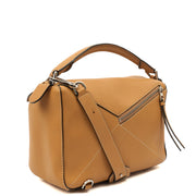 Picture of Loewe Top Handle Puzzle - Medium in Light Caramel, Leather