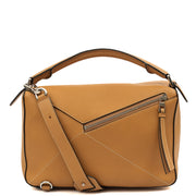 Picture of Loewe Top Handle Puzzle - Medium in Light Caramel, Leather