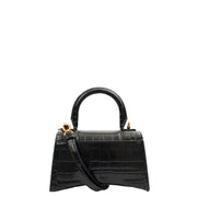 Picture of Balenciaga Mini Bag Hourglass XS in Black, Exotic Effect Leather